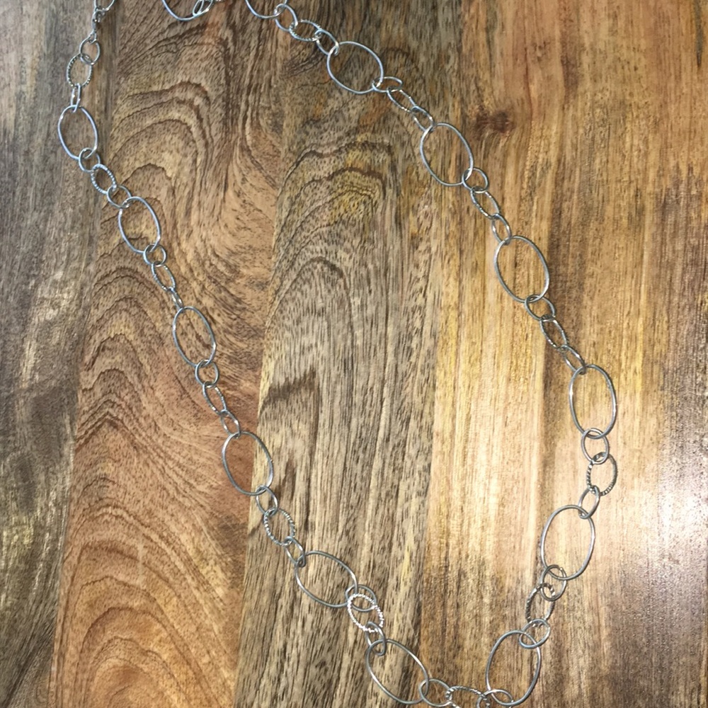 Beautiful silver chained long necklace!!